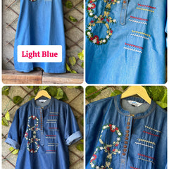 Collection image for: Embroidery denim kurties