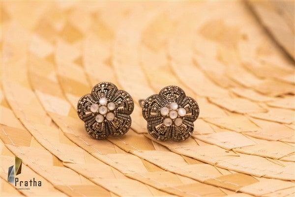 Marcasite Mother of Pearl Studds-0