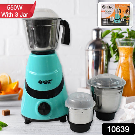 Orbit Mixer Grinder With 3 Stainless Steel Jars - 550w