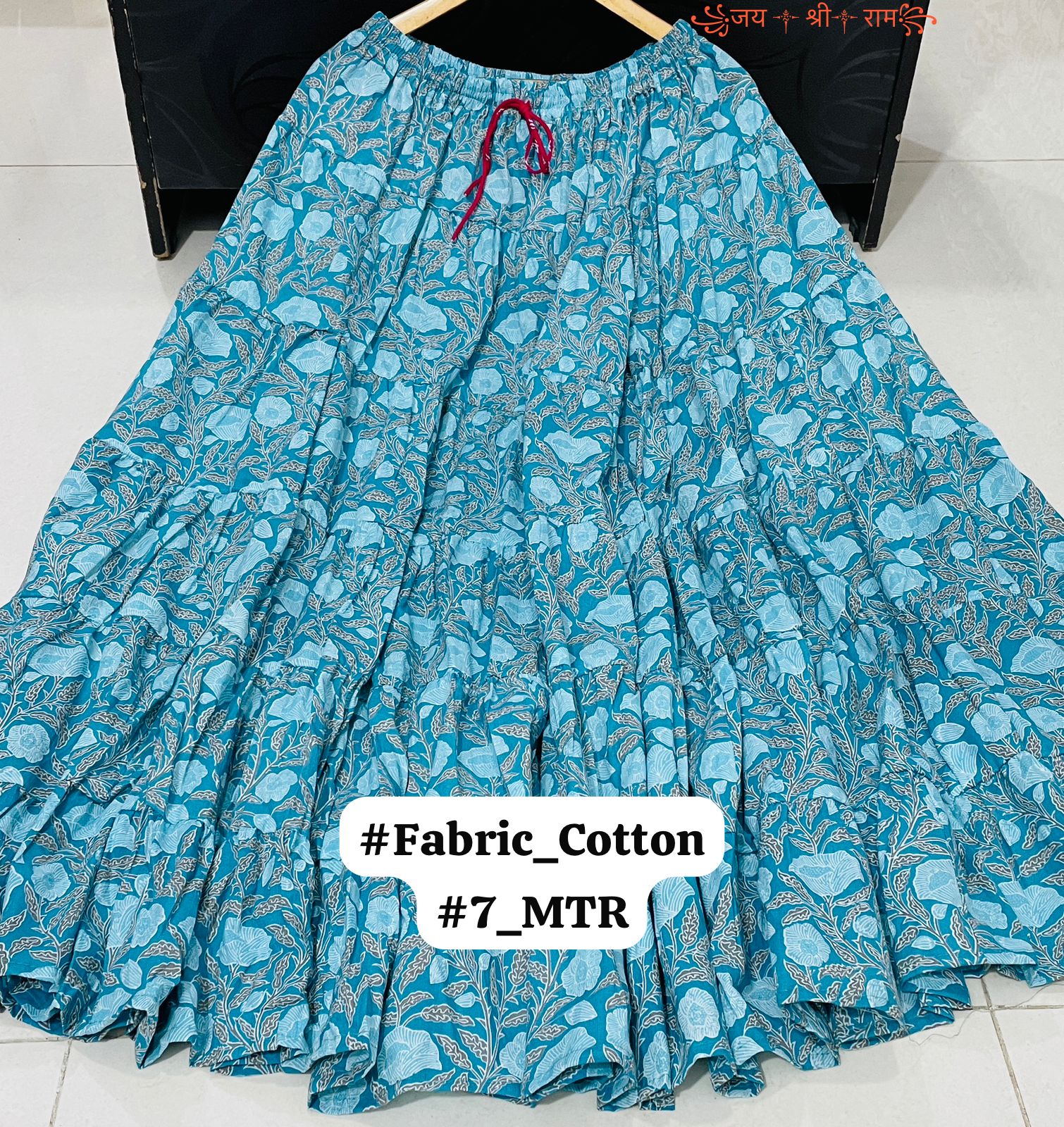 Beautiful 🥰 Cotton Printed 7 Meter Skirt Good quality Product*
