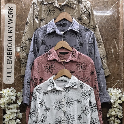 Beautiful embroidery work Shirts