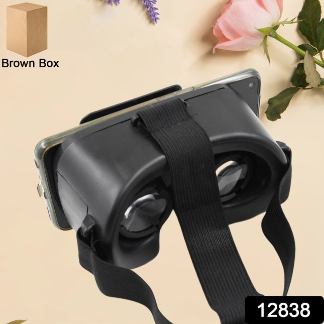 12838 3d Vr Glasses Virtual Reality Goggles Headset For All Smartphonevr Goggles-for 3d Vr Movies Video Games (1 Pc)
