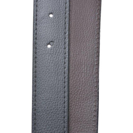 Black Leather Belt with Wallet for Men