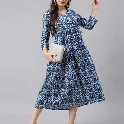 Women Solid Cotton Gown