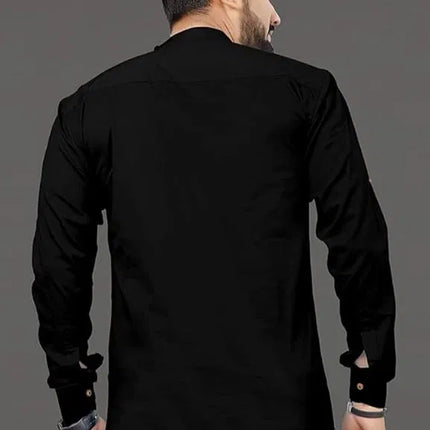 Men's Slim Fit Full Sleeve Cotton Short Kurta Pack of 3