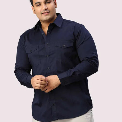 Men Cotton Blend Double Pocket Full Sleeves Shirt Pack of 3