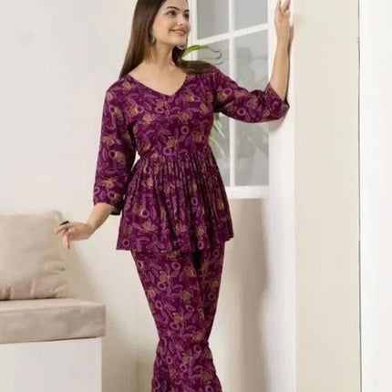 Women's Printed Co-Ord Set, Co-Ord Sets For Girls and WomenWomen's Printed Co-Ord Set, Co-Ord Sets For Girls and Women