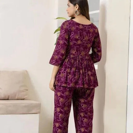 Women's Printed Co-Ord Set, Co-Ord Sets For Girls and WomenWomen's Printed Co-Ord Set, Co-Ord Sets For Girls and Women