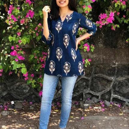 Trendy Fashionable block print Kurtis