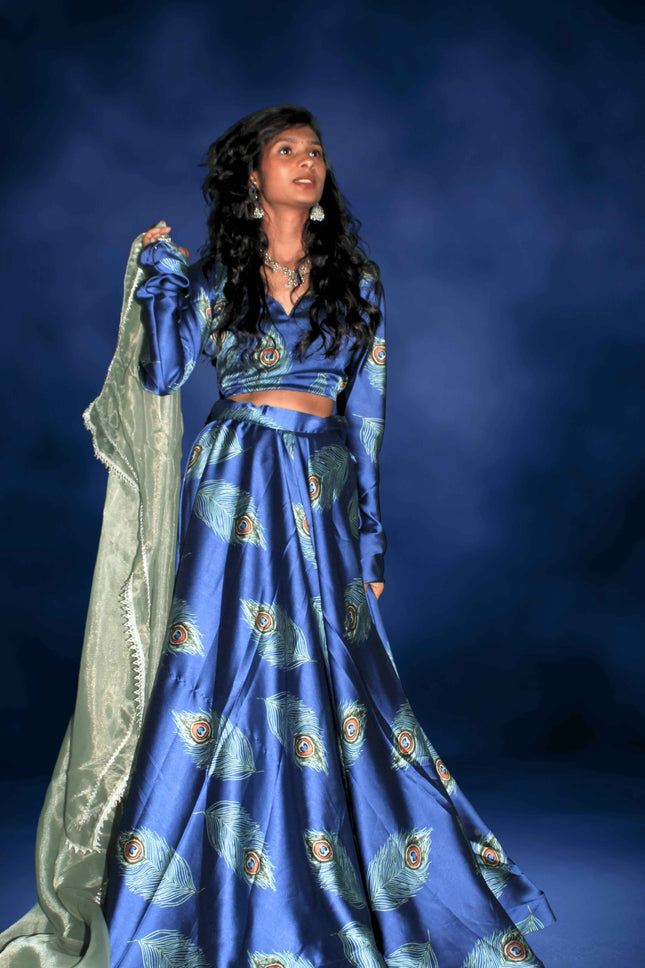 Mayuri Royale Satin Lehenga Set-0