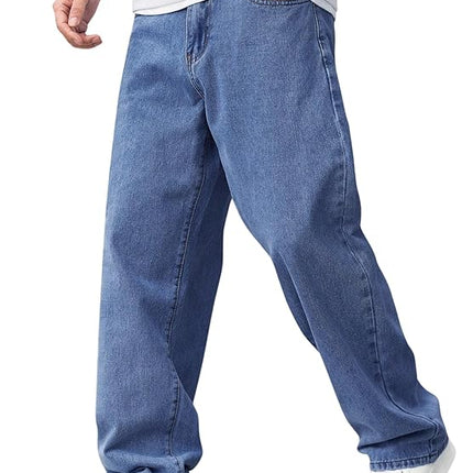 Trendy Blue Men Baggy Regular Fit Jeans