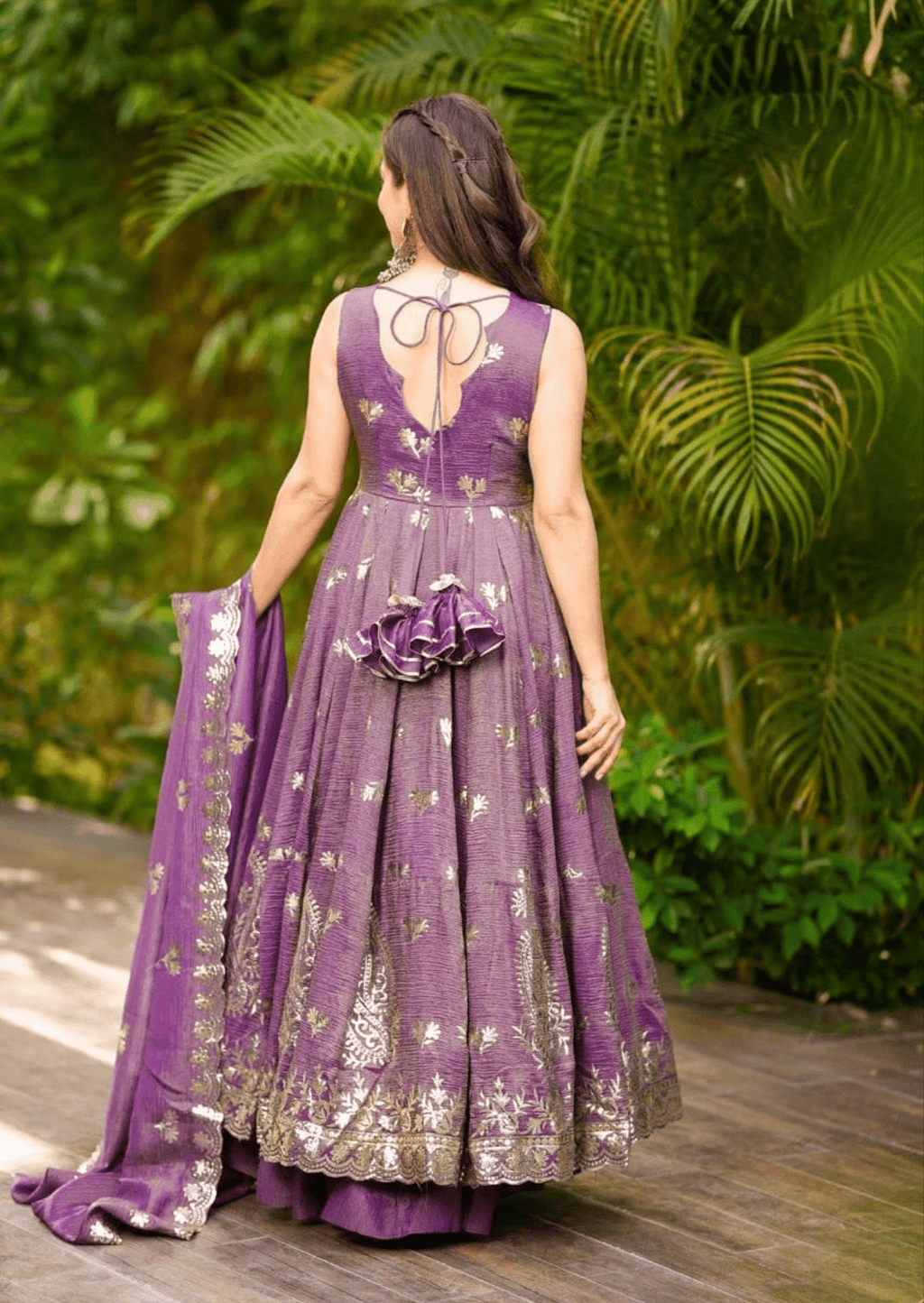 Regal Cosmos Embroidered Anarkali Set with Dupatta-2