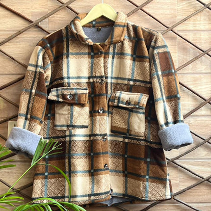 Warm Check Shirts Women