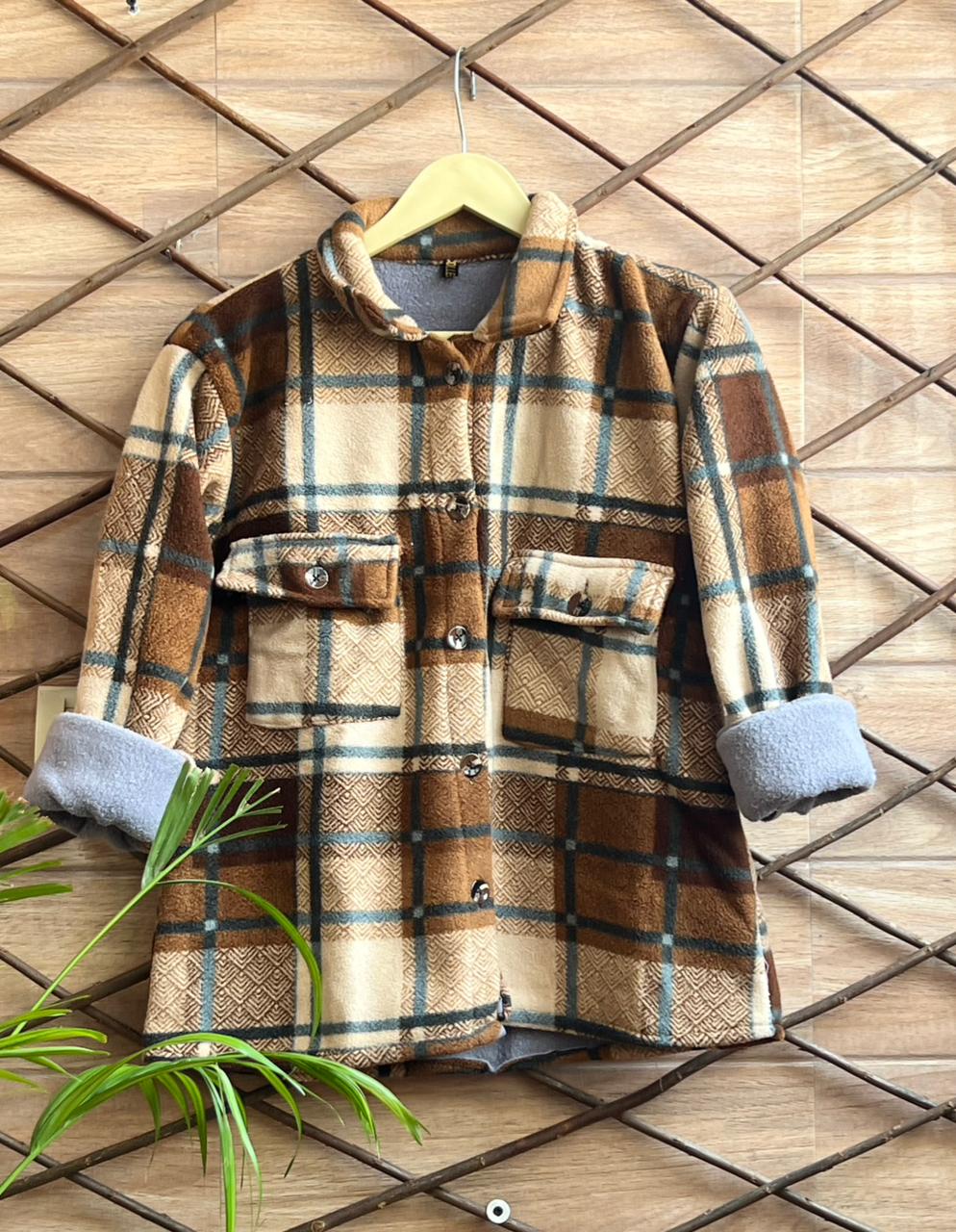 Warm Check Shirts Women