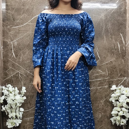 Printed cotton long kurti