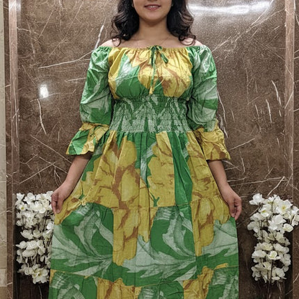 Printed cotton long kurti