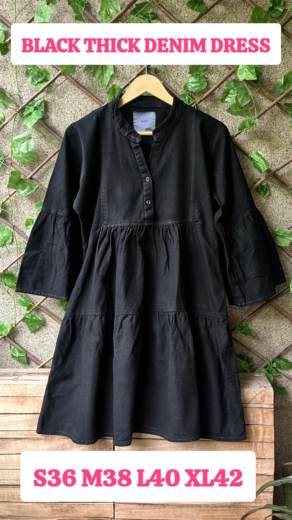 Black Denim Midi🖤