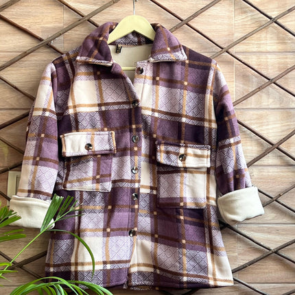Warm Check Shirts Women