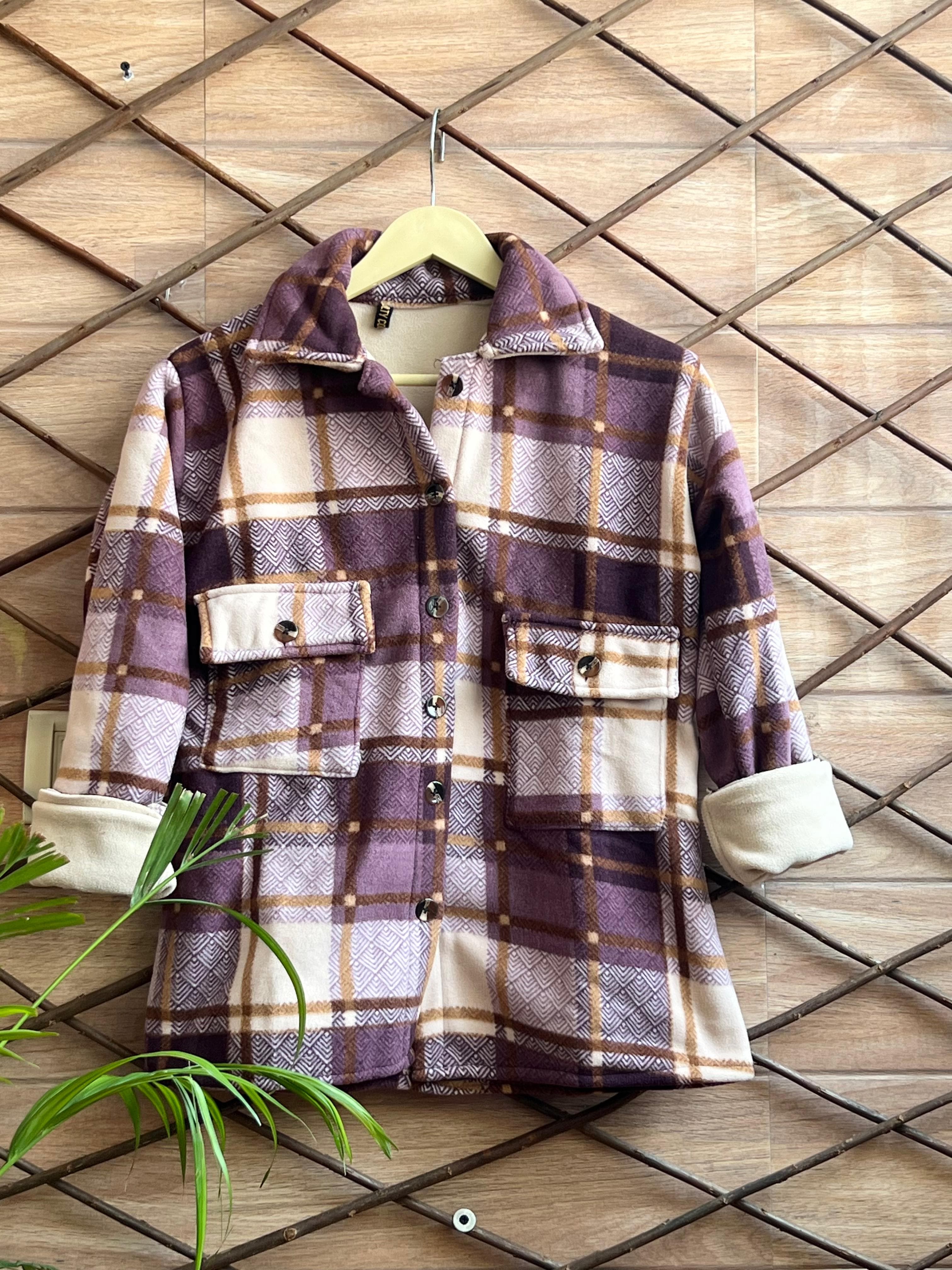 Warm Check Shirts Women