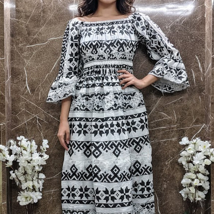 Printed cotton long kurti