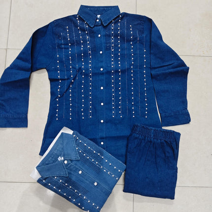 Stone Work Denim cord set